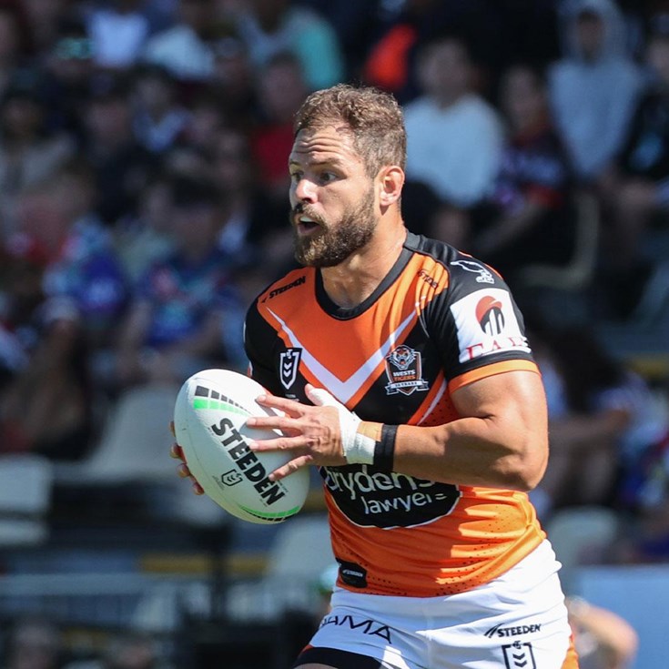 Aidan Sezer looking good in a Wests Tigers strip
