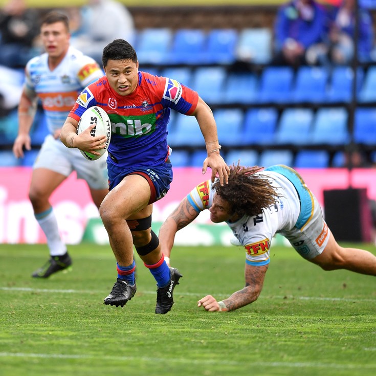 Knights bounce back from Brown exit to thrash Titans