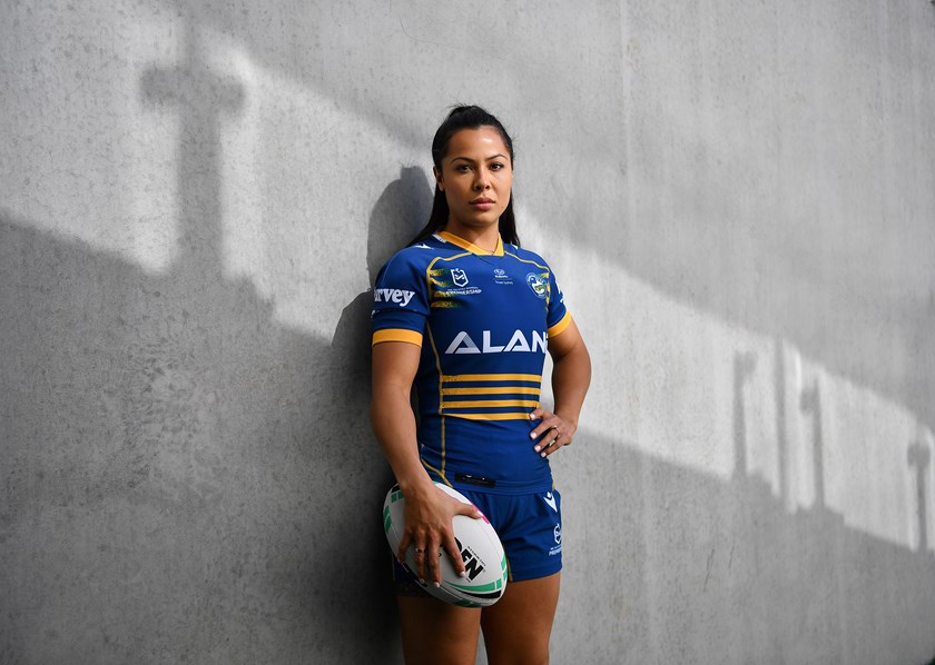 Eels star Tiana Penitani at the 2022 season launch