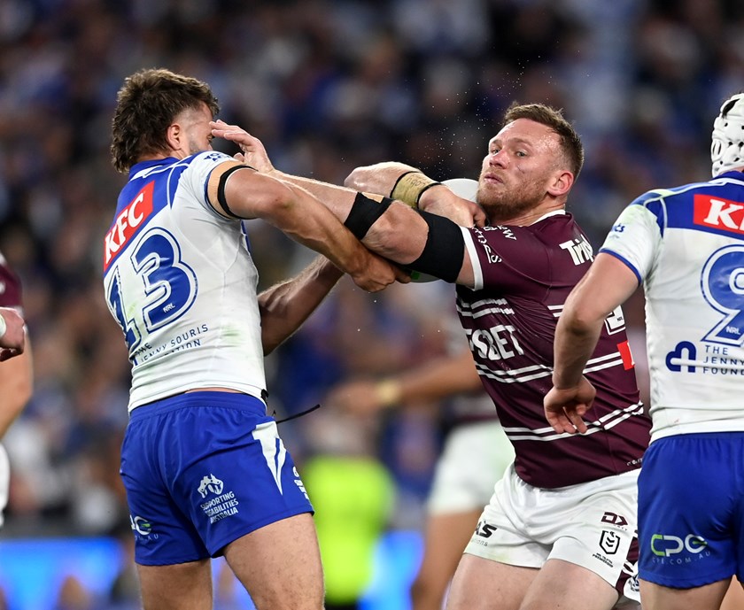 Matt Lodge helped turn momentum for Manly in their elimination final against the Bulldogs.