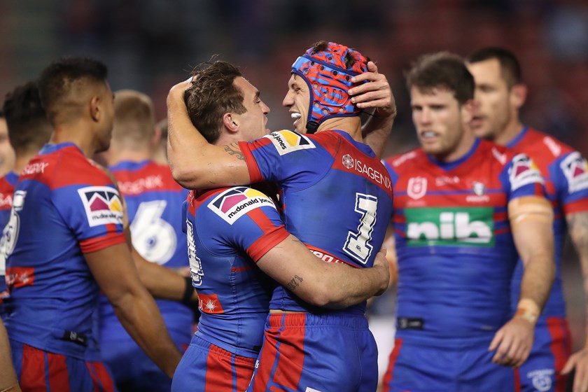 Former teammates Connor Watson and Kalyn Ponga formed a close bond during their time together in Newcastle.
