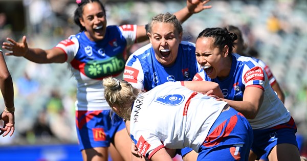 NRL 2023: Canberra Raiders, Newcastle Knights, Hollie-Mae Dodd, Georgia ...