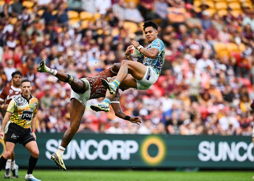 Keano Kini was in fine form against the Broncos to help the Titans to a win.