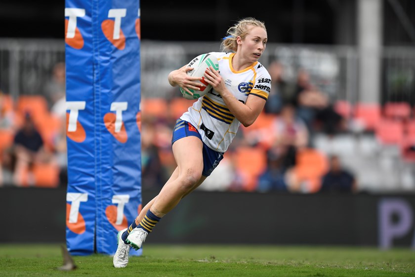 Abbi Church playing for Parramatta Eels.