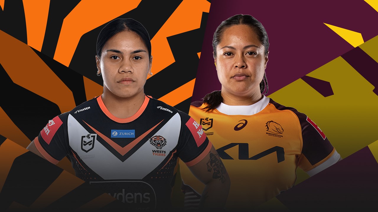 NRLW, Match Preview, Wests Tigers, Brisbane Broncos, Team Lists,  statistics, history, team news, updates, late mail