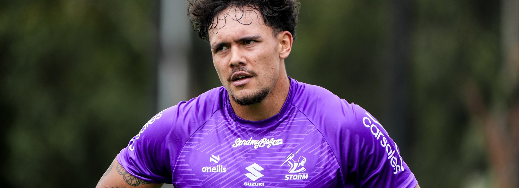 Moses Leo training with Melbourne Storm.