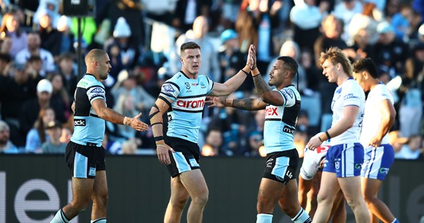 NRL 2023, Cronulla Sharks, Canterbury-Bankstown Bulldogs, round 16 match report, match highlights, injuries, key plays, coaches comments