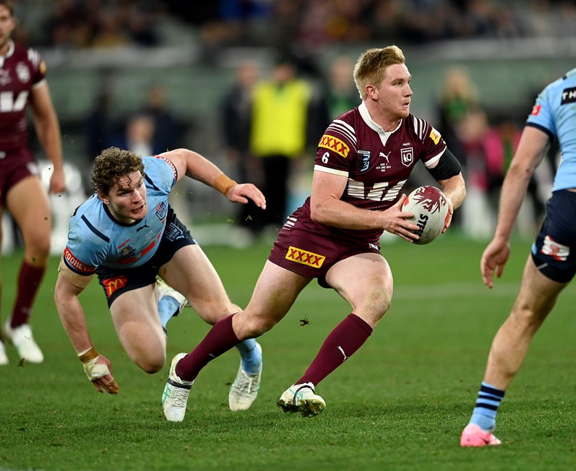 Tom Dearden with the ball in Game Two at the MCG.