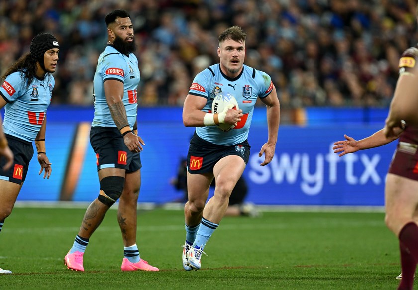 Angus Crichton dominated for the Blues in last week's State of Origin Game Two victory.