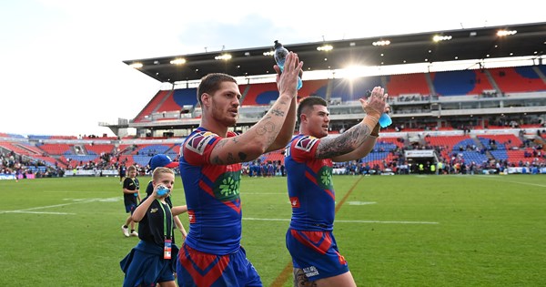 NRL, Match Report, Newcastle Knights, Gold Coast Titans, Kalyn Ponga and Bradman Best fire as Knights down Titans