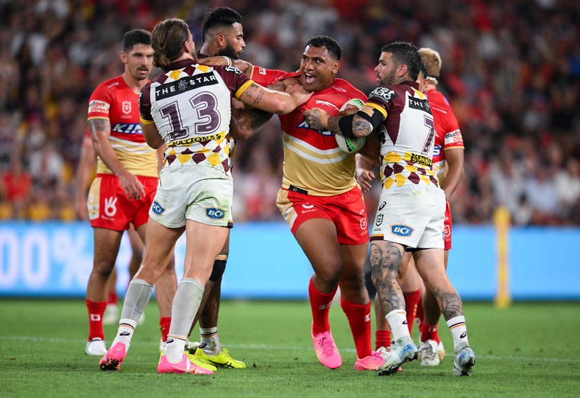 Tevita Pangai Jnr enjoyed the contest against the Broncos.