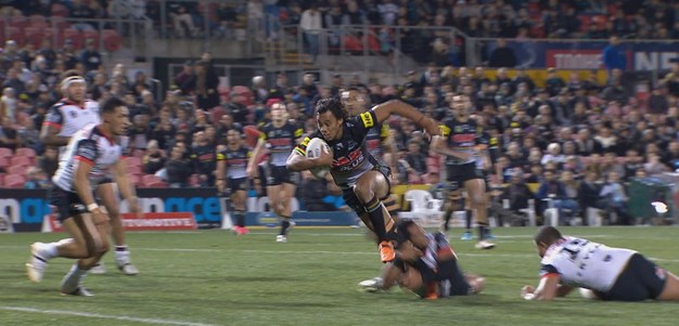 Neat footwork gives Luai first NRL try