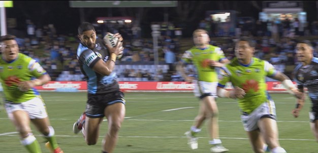 Leutele finishes champagne Sharks try