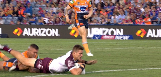 Manly split the Knights up the middle