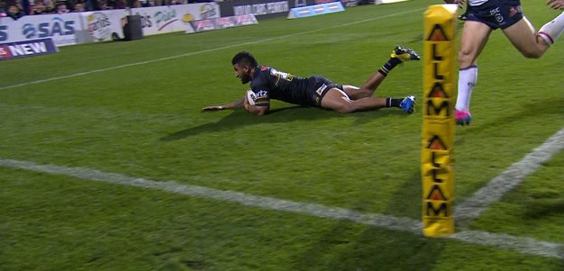 Kikau grabs a double from tap down