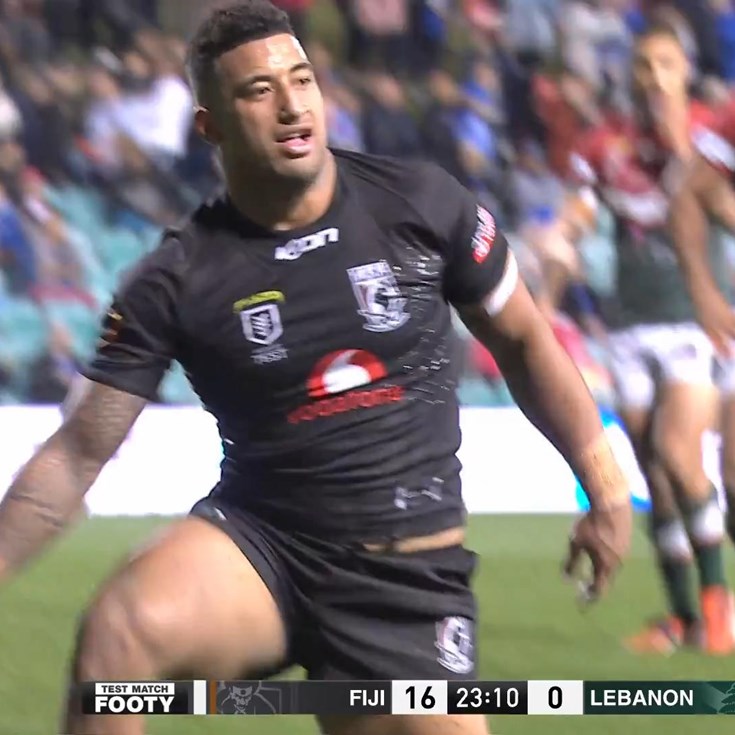 Kikau breaks through on the left edge