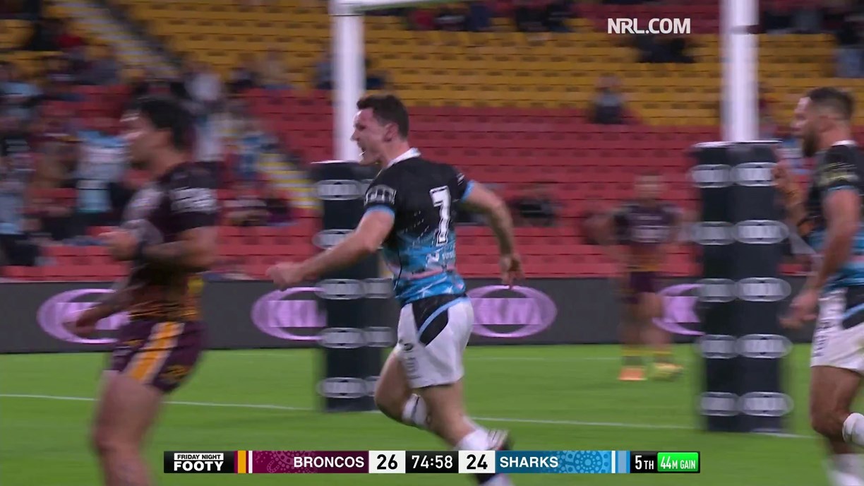 NRL 2020: Brisbane Broncos vs Cronulla Sharks, Kotoni Staggs, Shake a leg  dance, video, highlights, scores, Round 12