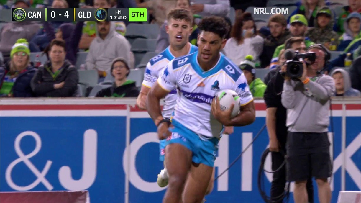 NRL 2022: Canberra Raiders vs Gold Coast Titans, score, Jack