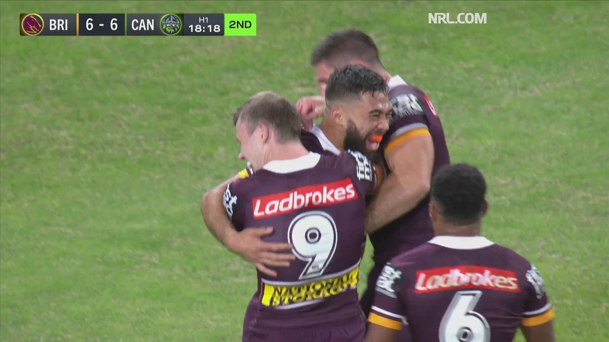 Manly comes from 18 points down to beat Brisbane Broncos 20-18 in