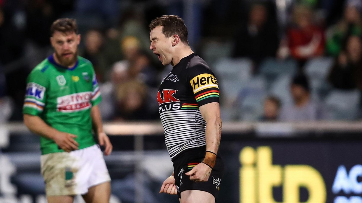 Dylan Edwards of the Panthers heads out to warm up before the NRL Round 7  match between the Newcastle Knights and the Penrith Panthers at McDonald  Jones Stadium in Newcastle, Saturday, April