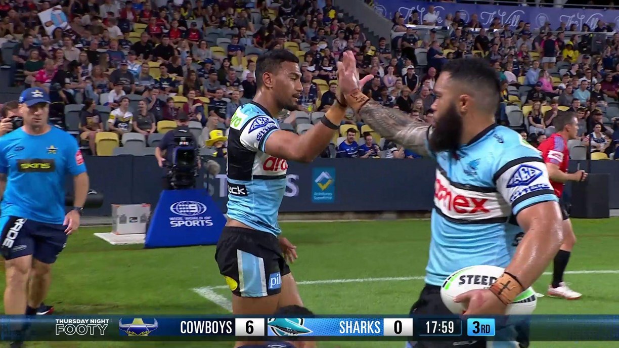 Valentine Holmes the hero as Cowboys hunt down Sharks to win NRL