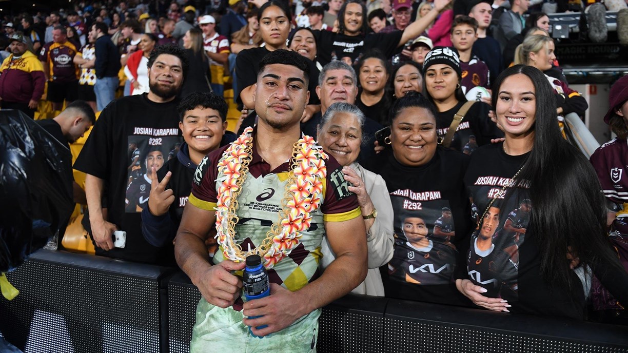 Josiah Karapani, Brisbane Broncos, Magic Round, debut, Round 11, Broncos v  Sea Eagles, Burleigh Bears | NRL.com