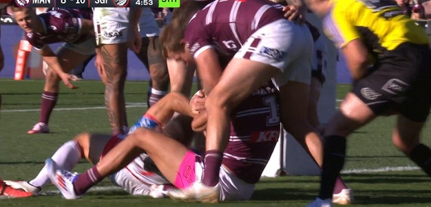 Manly hang on as Hunt held up
