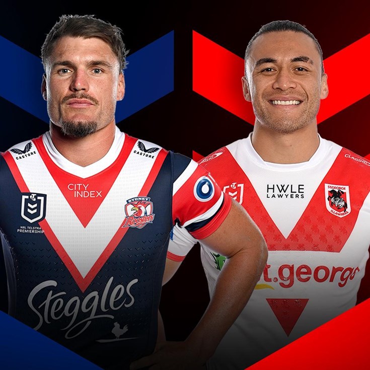 Roosters v Dragons: Round 18