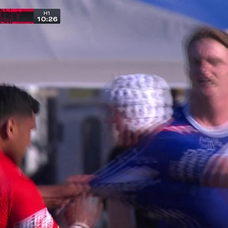 Pangai Junior wasn't having any of it from Mahoney