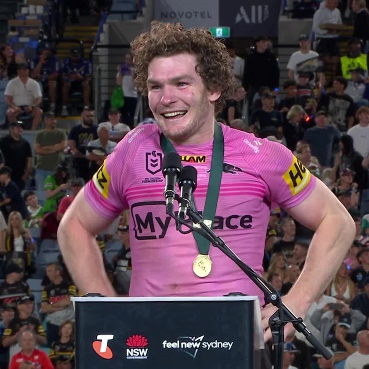 Liam Martin wins the Clive Churchill Medal