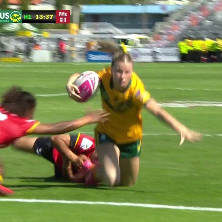 Kayla Henderson opens the scoring in Port Moresby