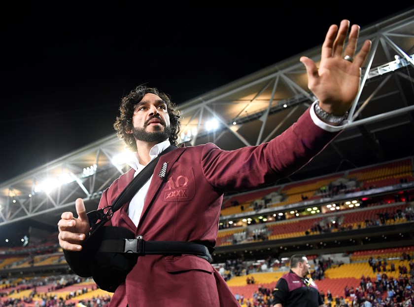 Maroons great Johnathan Thurston is farewelled at Origin level.