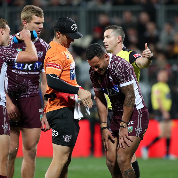 Manly hooking crisis as Koroisau suffers suspected broken foot