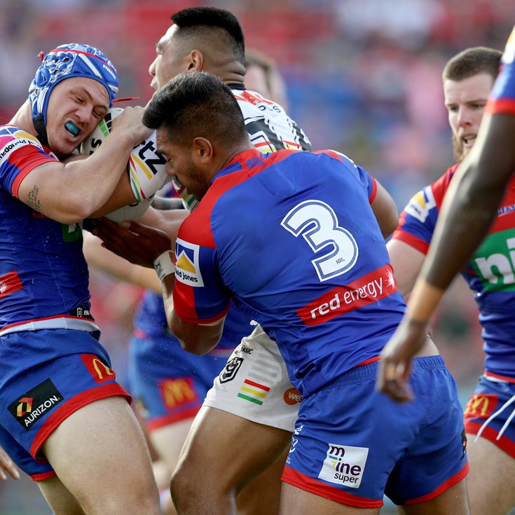 Kalyn Ponga hands Origin headgear to Greg Alexander's son - NRL