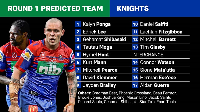 Newcastle Knights: 2020 round 1 predicted team - NRL