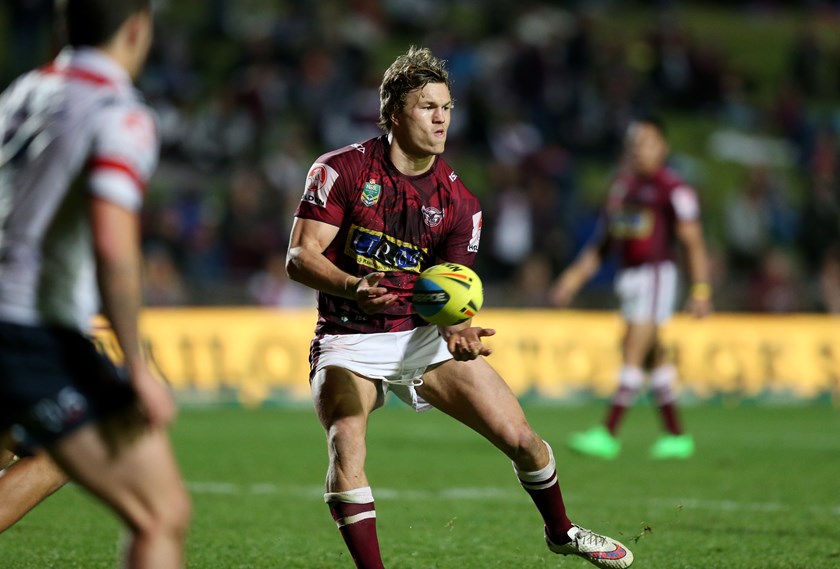 Liam Knight in action for Manly's NYC side in 2015.