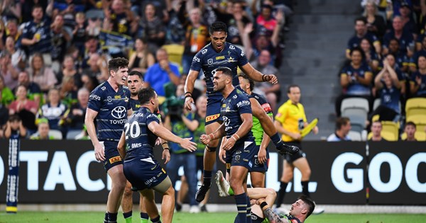 NRL news 2022, Canberra Raiders vs North Queensland Cowboys, Tom Starling  try, video