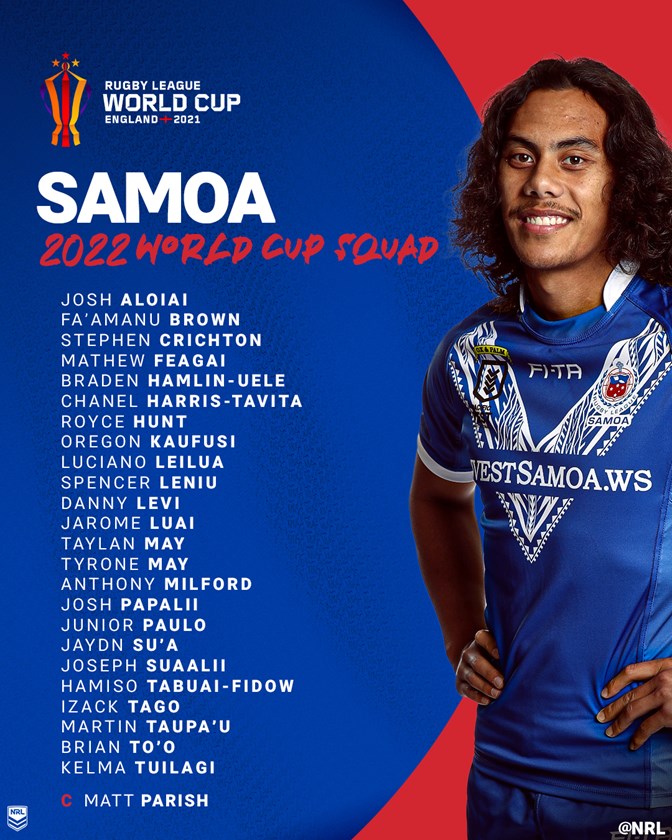 NRL 2022 World Cup, Toa Samoa, Penrith Panthers, Parramatta Eels