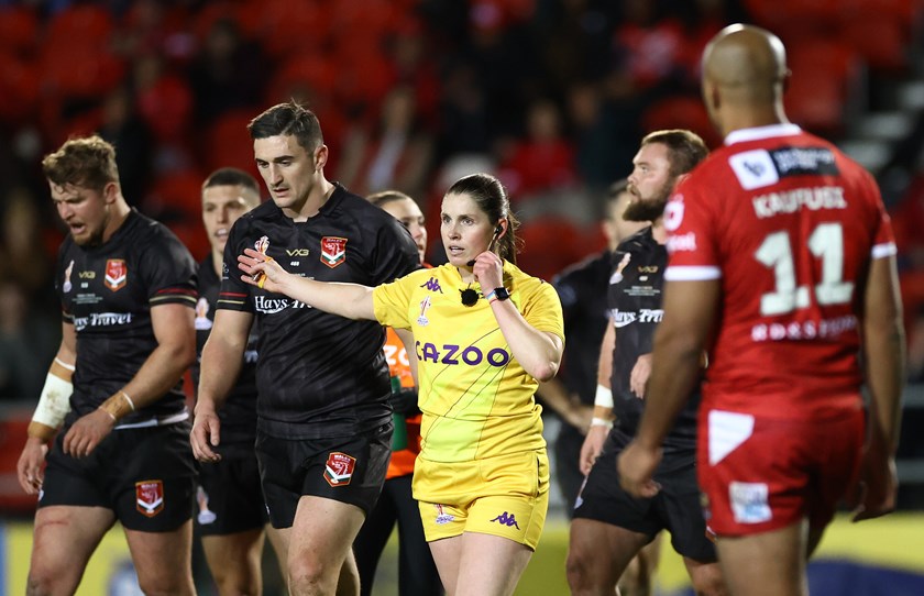Badger became the first female to referee a men's  World Cup match 