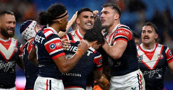 Roosters defy rain in big win over Wests Tigers