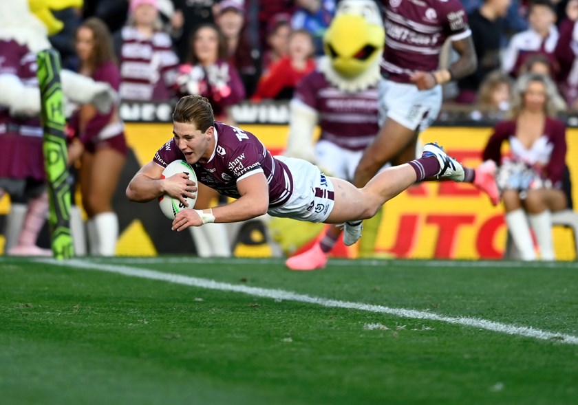 Manly halfback Jamie Humphreys scored a try on debut.