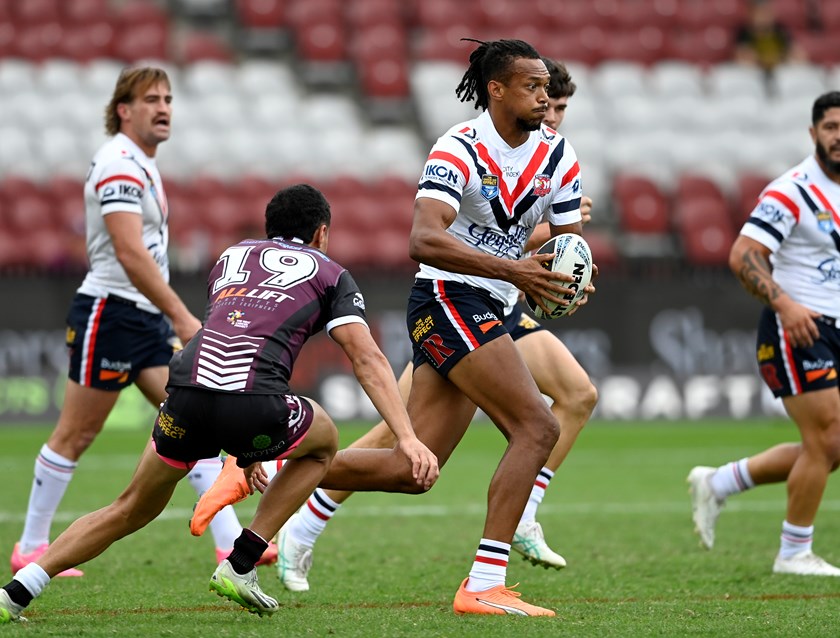 Alex Young, Dom's brother, in NSW Cup action for Sydney Roosters. 