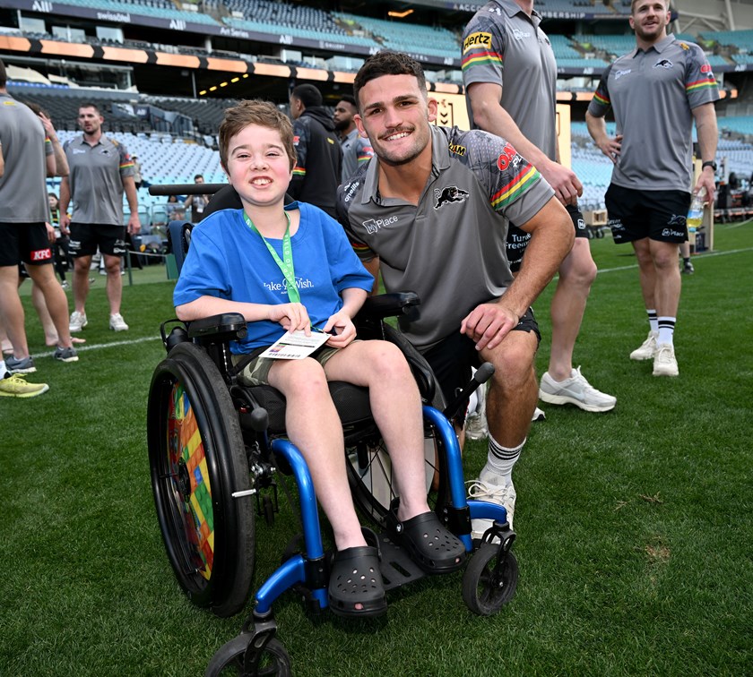 Luke meets Panthers superstar Nathan Cleary the day before the grand final.