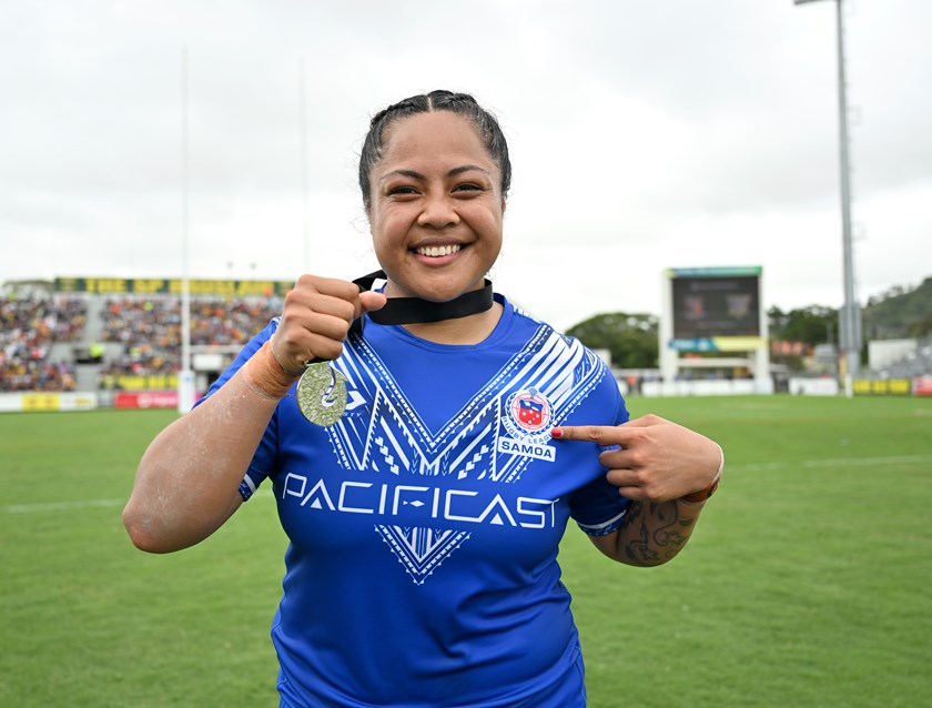 Annetta-Claudia Nu'uausala was player of the match in Samoa's 2023 defeat of Fiji.