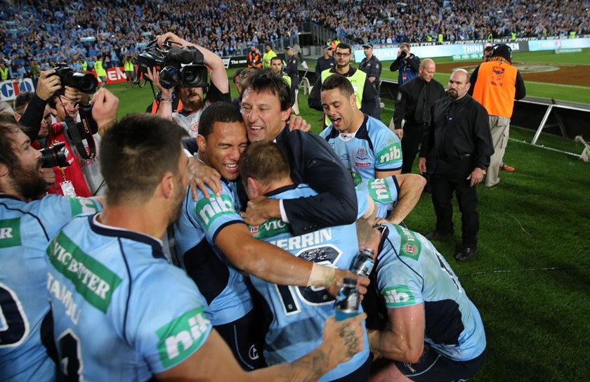 Laurie Daley led the NSW Blues to their first Origin series win in nine years in 2014.