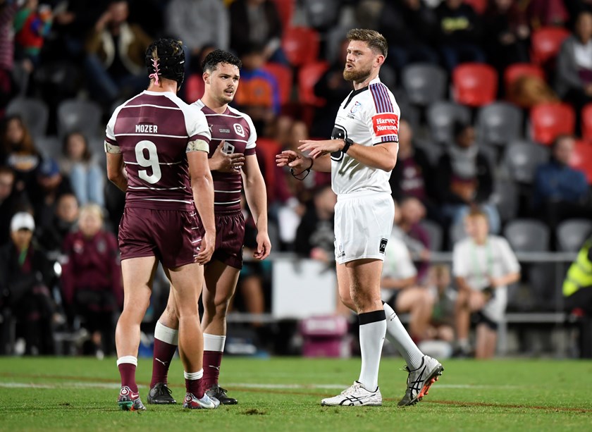 Darian Furner lays down the law during the 2023 U19s State of Origin.