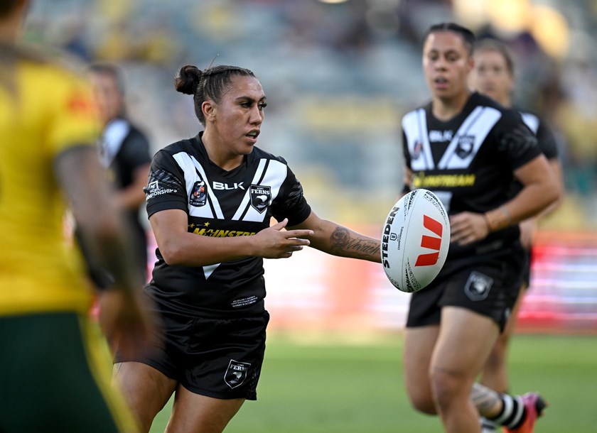 Ash Quinlan made her Test debut for the Kiwi Ferns against the Jillaroos in 2023.