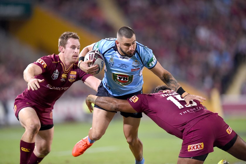 Jack Bird in action for the Blues in the 2017 Origin series