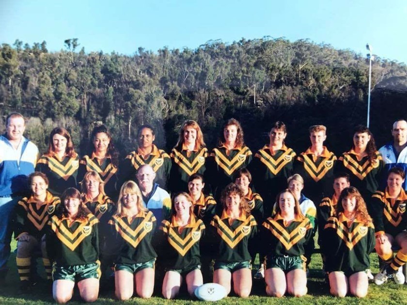 The 1995 Jillaroos team which played New Zealand in the first official women's Test.  